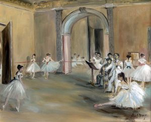 degas reproduction oil painting ballet dancers