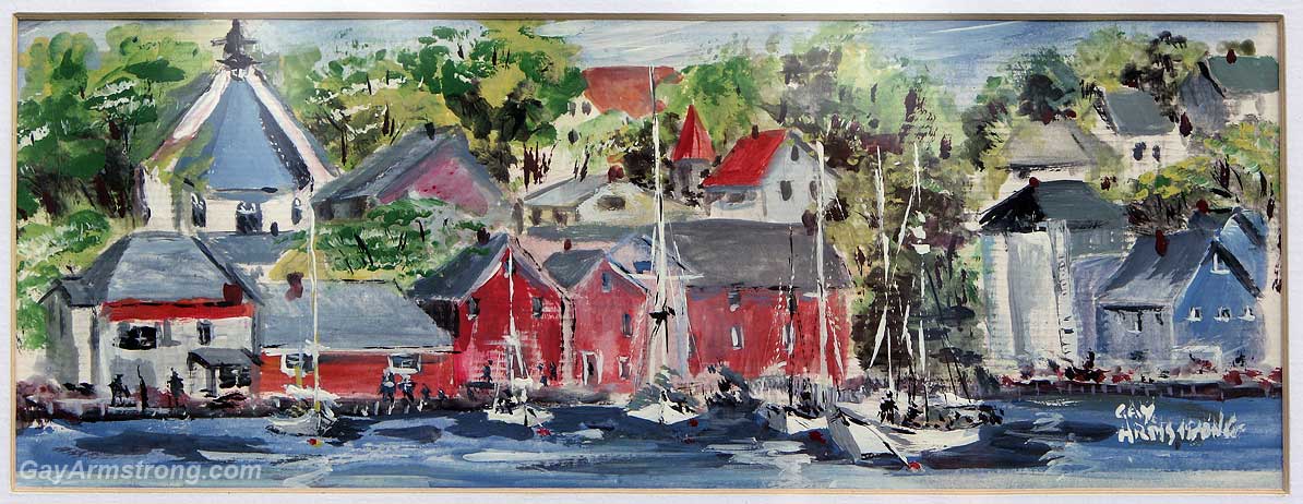 painting of maritime waterfront