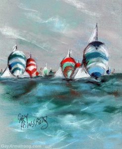 painting of sailboats