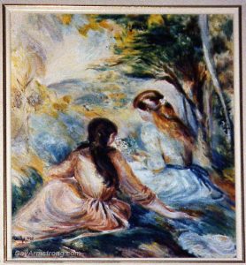 renoir reproduction oil painting in the meadow